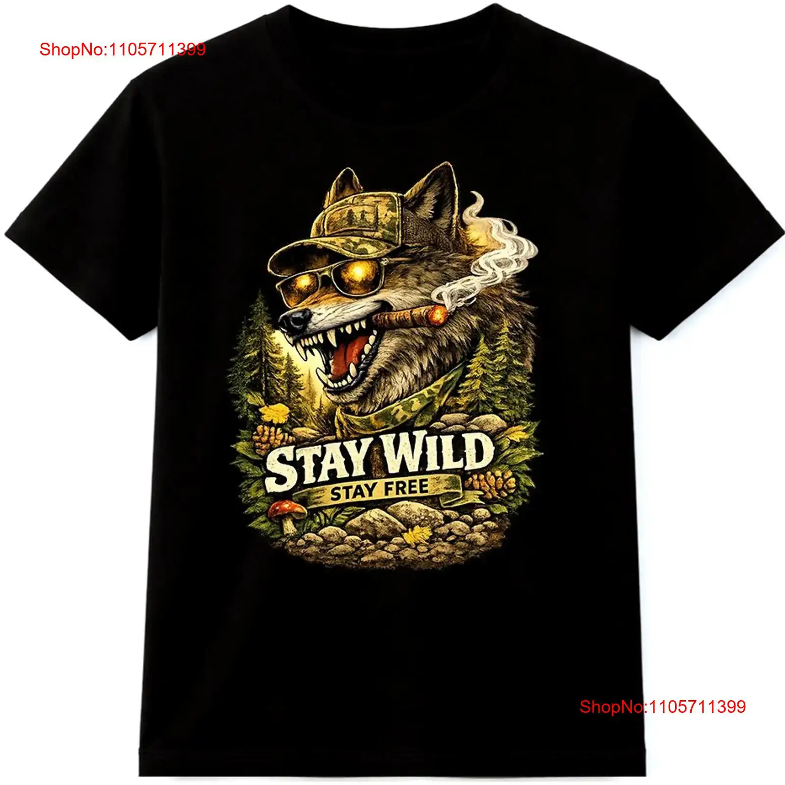 Wildman Hunting & Outdoor Nelspruit - Футболка Wolf T Shirt Stay Wild